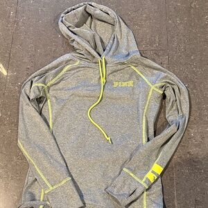 Gray and bright Yellow Hoodie by PINK